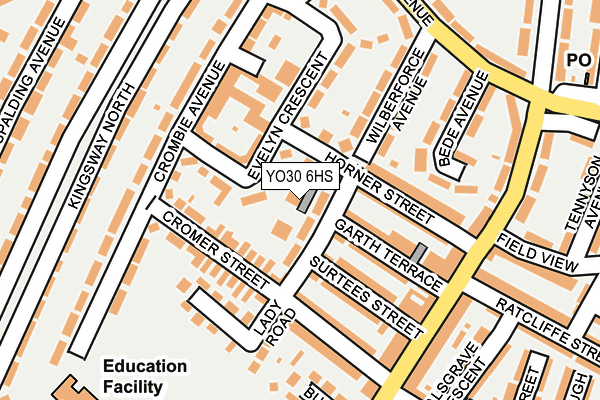 YO30 6HS map - OS OpenMap – Local (Ordnance Survey)