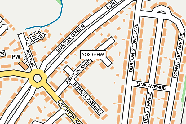 YO30 6HW map - OS OpenMap – Local (Ordnance Survey)