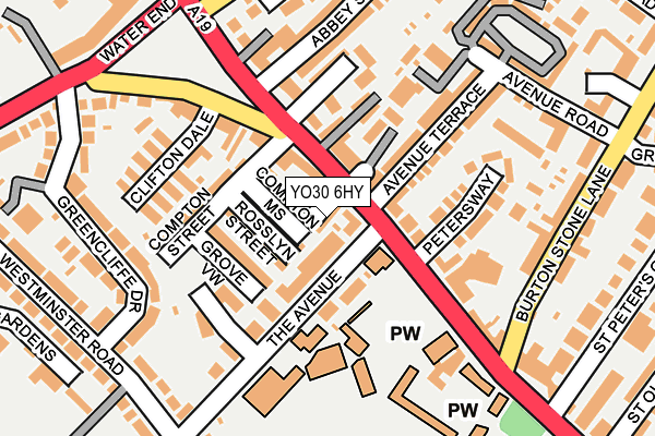YO30 6HY map - OS OpenMap – Local (Ordnance Survey)