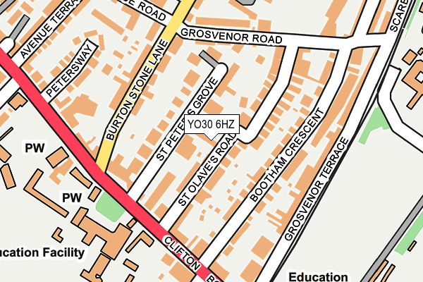YO30 6HZ map - OS OpenMap – Local (Ordnance Survey)