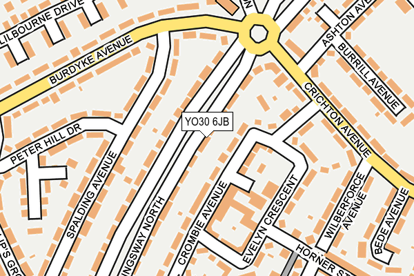 YO30 6JB map - OS OpenMap – Local (Ordnance Survey)