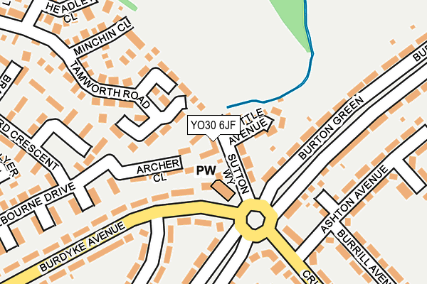 YO30 6JF map - OS OpenMap – Local (Ordnance Survey)