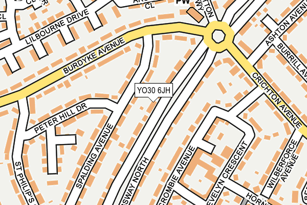 YO30 6JH map - OS OpenMap – Local (Ordnance Survey)