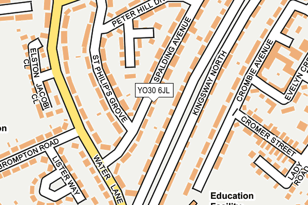 YO30 6JL map - OS OpenMap – Local (Ordnance Survey)