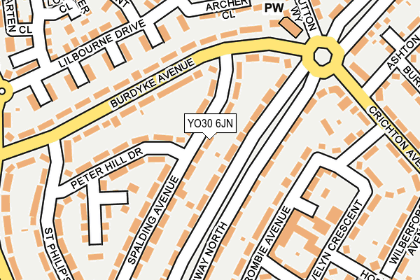 YO30 6JN map - OS OpenMap – Local (Ordnance Survey)