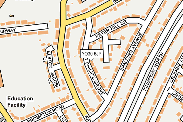 YO30 6JP map - OS OpenMap – Local (Ordnance Survey)
