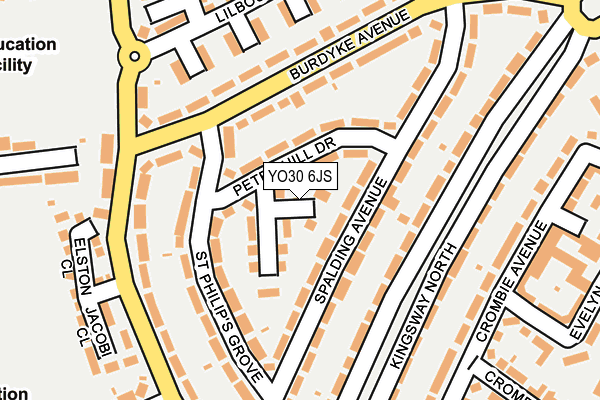 YO30 6JS map - OS OpenMap – Local (Ordnance Survey)