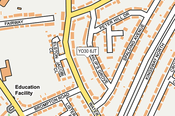 YO30 6JT map - OS OpenMap – Local (Ordnance Survey)