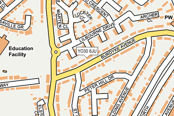 YO30 6JU map - OS OpenMap – Local (Ordnance Survey)