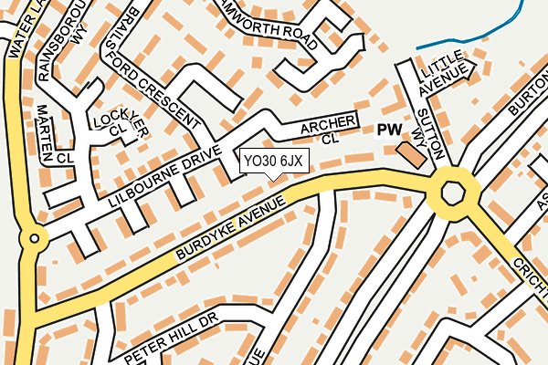 YO30 6JX map - OS OpenMap – Local (Ordnance Survey)