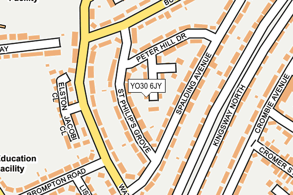 YO30 6JY map - OS OpenMap – Local (Ordnance Survey)