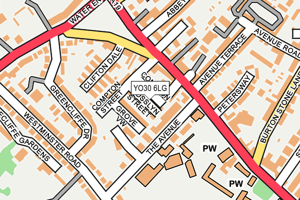 YO30 6LG map - OS OpenMap – Local (Ordnance Survey)