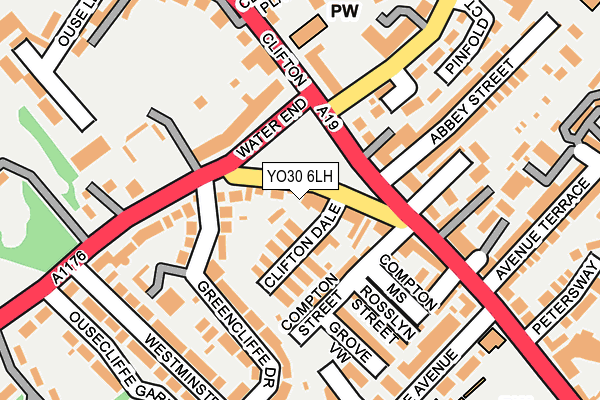 YO30 6LH map - OS OpenMap – Local (Ordnance Survey)