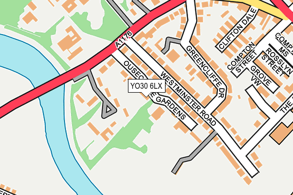YO30 6LX map - OS OpenMap – Local (Ordnance Survey)