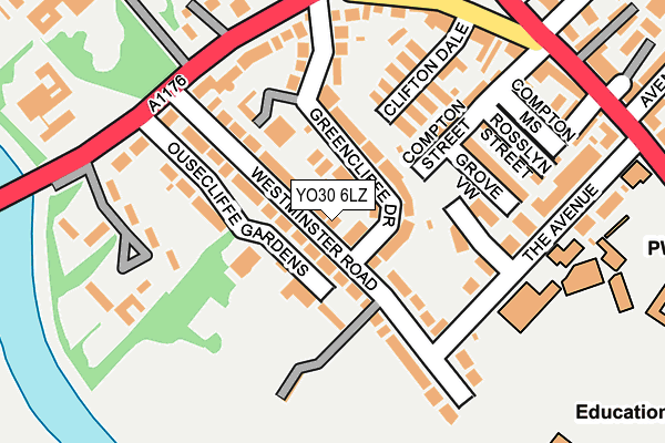 YO30 6LZ map - OS OpenMap – Local (Ordnance Survey)