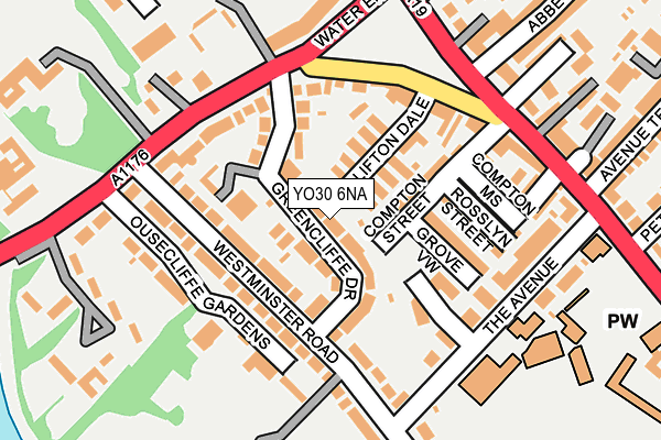 YO30 6NA map - OS OpenMap – Local (Ordnance Survey)