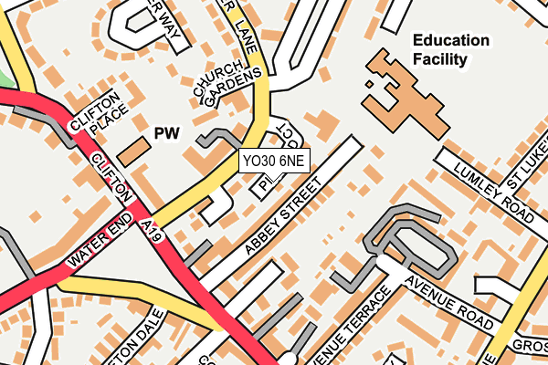 YO30 6NE map - OS OpenMap – Local (Ordnance Survey)