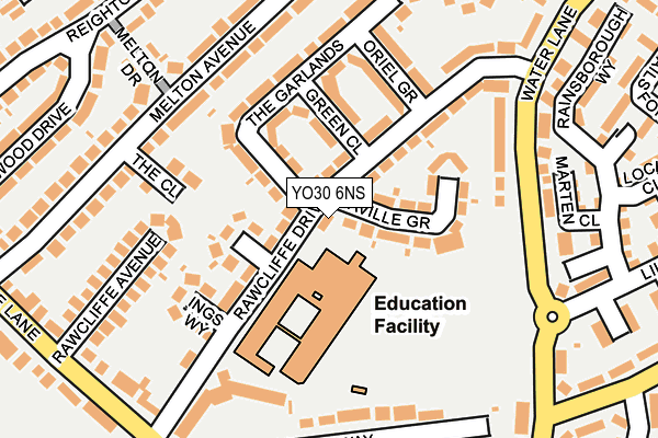 YO30 6NS map - OS OpenMap – Local (Ordnance Survey)
