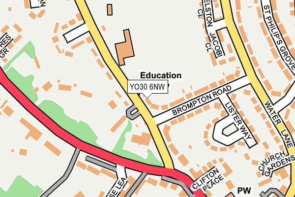 YO30 6NW map - OS OpenMap – Local (Ordnance Survey)