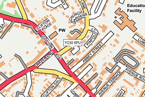 YO30 6PU map - OS OpenMap – Local (Ordnance Survey)