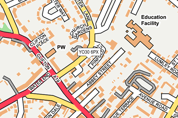YO30 6PX map - OS OpenMap – Local (Ordnance Survey)