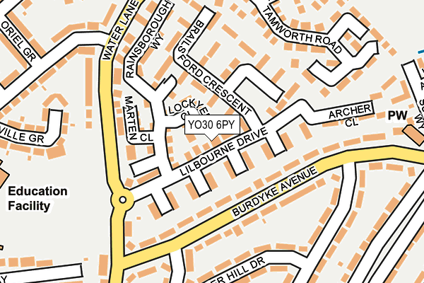 YO30 6PY map - OS OpenMap – Local (Ordnance Survey)