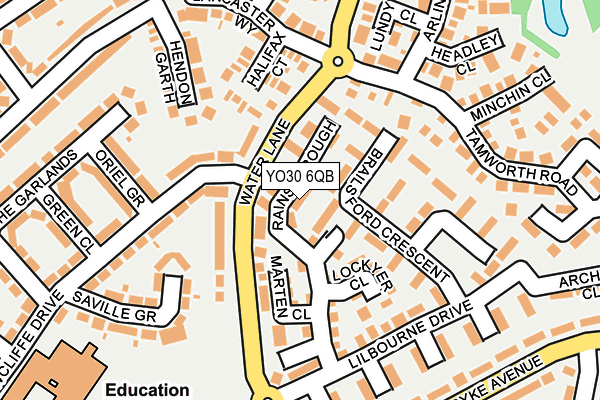 YO30 6QB map - OS OpenMap – Local (Ordnance Survey)