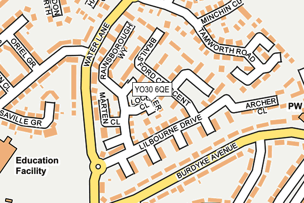 YO30 6QE map - OS OpenMap – Local (Ordnance Survey)
