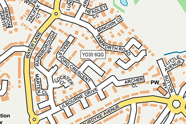 YO30 6QG map - OS OpenMap – Local (Ordnance Survey)