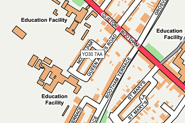 YO30 7AA map - OS OpenMap – Local (Ordnance Survey)