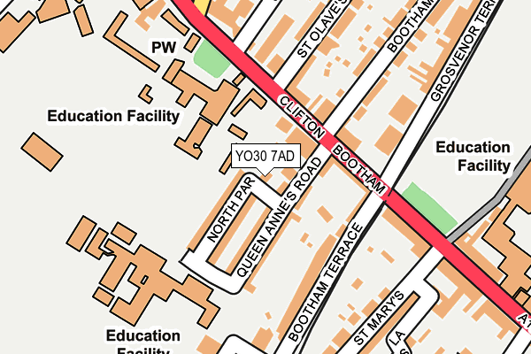 YO30 7AD map - OS OpenMap – Local (Ordnance Survey)