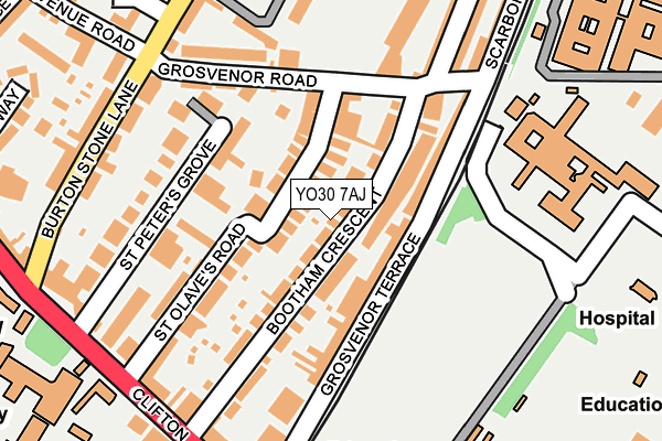 YO30 7AJ map - OS OpenMap – Local (Ordnance Survey)