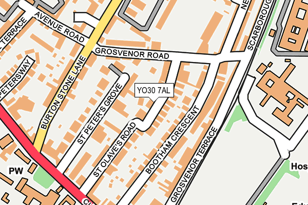 YO30 7AL map - OS OpenMap – Local (Ordnance Survey)