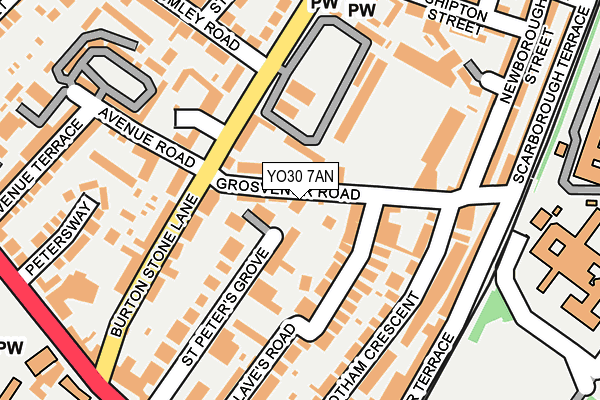 YO30 7AN map - OS OpenMap – Local (Ordnance Survey)