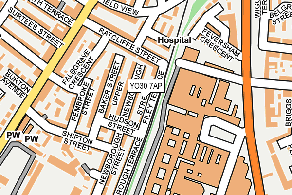 YO30 7AP map - OS OpenMap – Local (Ordnance Survey)