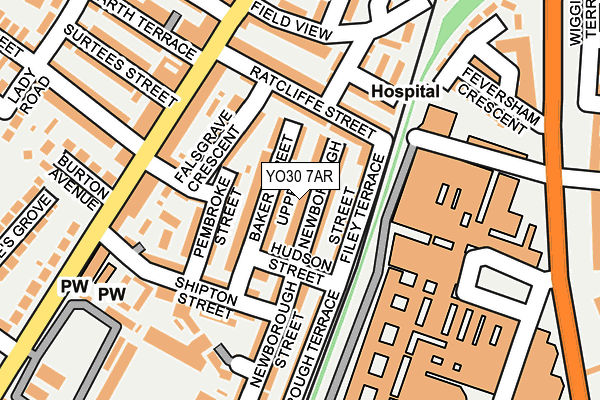 YO30 7AR map - OS OpenMap – Local (Ordnance Survey)