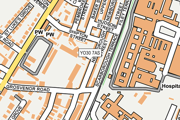 YO30 7AS map - OS OpenMap – Local (Ordnance Survey)