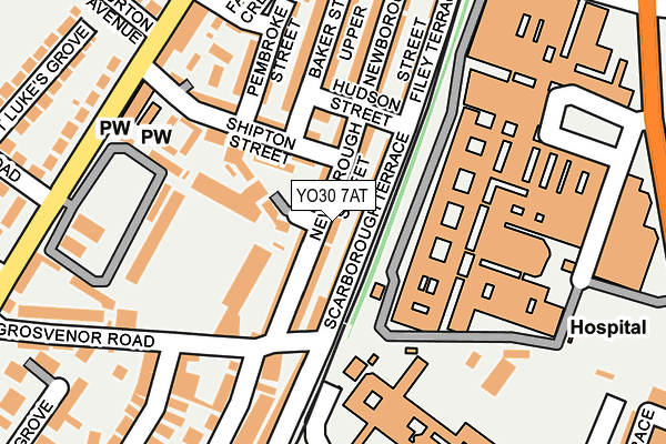 YO30 7AT map - OS OpenMap – Local (Ordnance Survey)