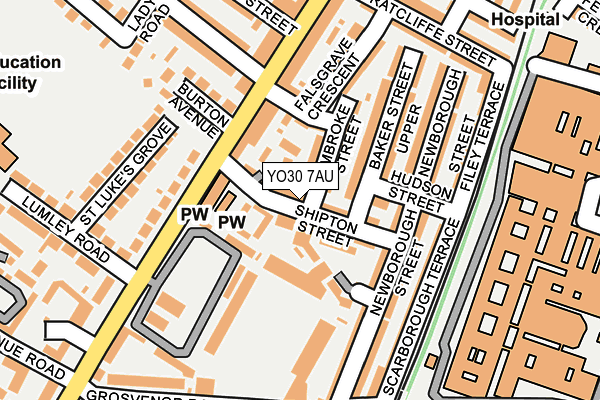 YO30 7AU map - OS OpenMap – Local (Ordnance Survey)