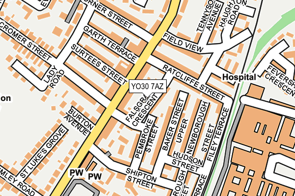 YO30 7AZ map - OS OpenMap – Local (Ordnance Survey)