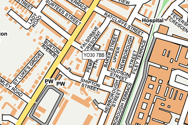 YO30 7BB map - OS OpenMap – Local (Ordnance Survey)