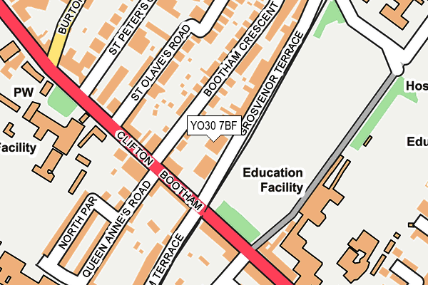 YO30 7BF map - OS OpenMap – Local (Ordnance Survey)
