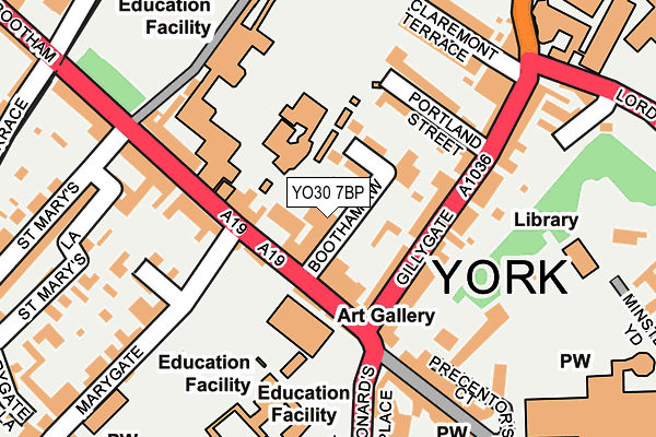 YO30 7BP map - OS OpenMap – Local (Ordnance Survey)