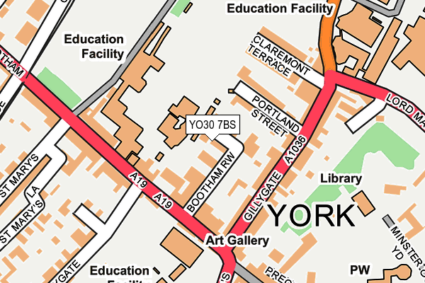 YO30 7BS map - OS OpenMap – Local (Ordnance Survey)