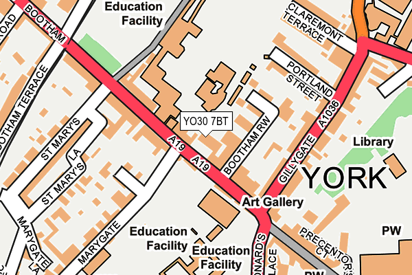YO30 7BT map - OS OpenMap – Local (Ordnance Survey)