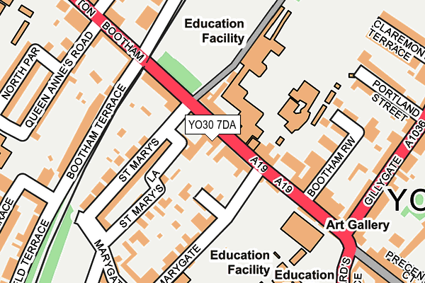 YO30 7DA map - OS OpenMap – Local (Ordnance Survey)