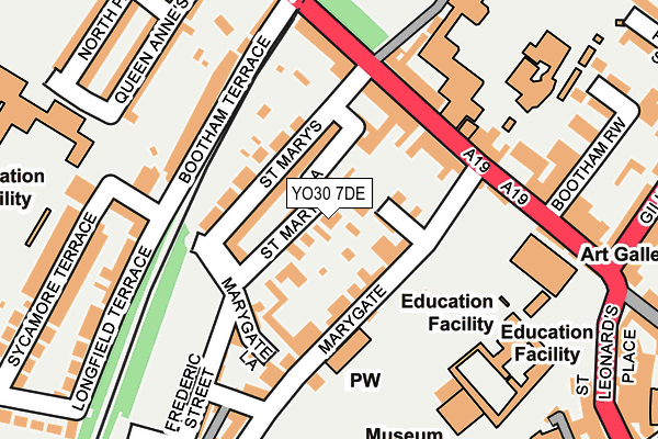 YO30 7DE map - OS OpenMap – Local (Ordnance Survey)