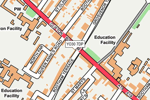 YO30 7DP map - OS OpenMap – Local (Ordnance Survey)