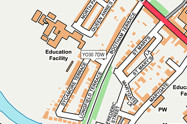 YO30 7DW map - OS OpenMap – Local (Ordnance Survey)