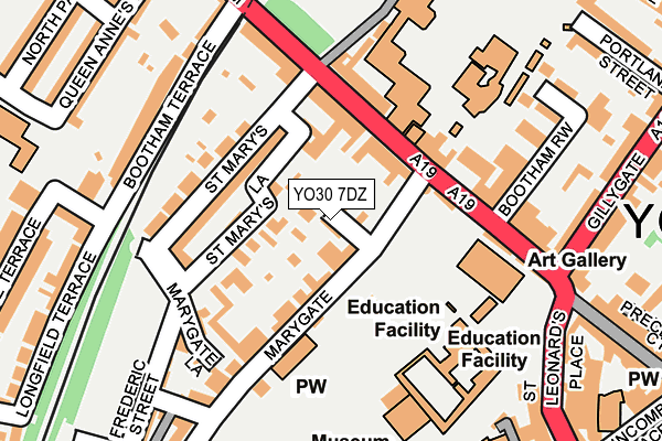 YO30 7DZ map - OS OpenMap – Local (Ordnance Survey)